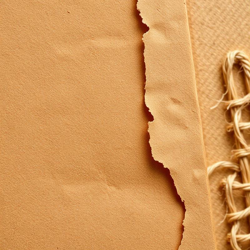 Macro texture of recycled paper and woven natural fabric